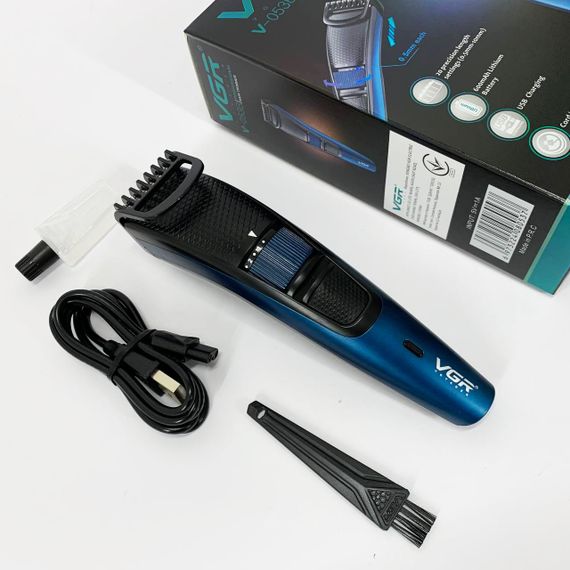 Беспроводной аккумуляторный триммер для стрижки волос VGR-053, Надежная машинка для стрижки SN-52 | Зображення 1