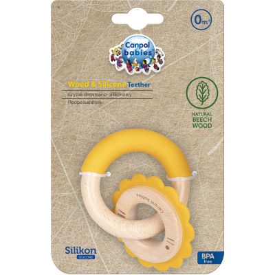 Прорезыватель Canpol babies деревянно-силиконовая Лев (80/300) | Зображення 3