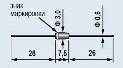 КС147А Стабілітрон 4,7V. (4,23... 5,17 В;) Скляний корпус КД-3А