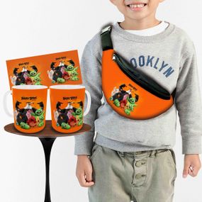 Набір: дитяча сумка-бананка+кружка Енгрі Бердс 32х15см, бананка для хлопчика через плече на подарунок (01027)