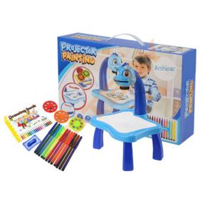 Детский стол проектор для рисования с подсветкой Projector Painting. HC-845 Цвет: голубой