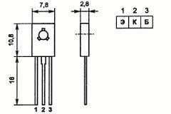 КТ815Б транзистор NPN (3 А 45 В) 10 W (ТО126) | Зображення 4