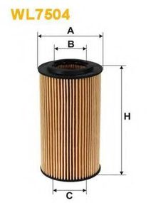 Фільтр оливи WIX FILTERS WL7504 на VW GOLF VI (5K1)