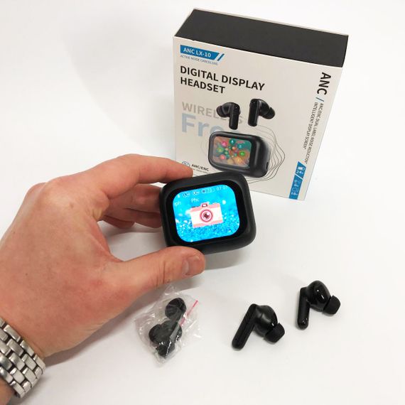 Бездротові навушники LX-10 TWS Earbuds з LED дисплеєм Bluetooth бездротові навушники затички. Колір: чорний | Зображення 8