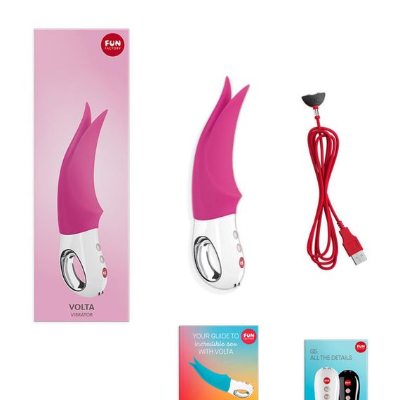 Вібратор для клітора Fun Factory VOLTA blackberry, гнучкий подвійний кінчик Sex Aura | Зображення 6