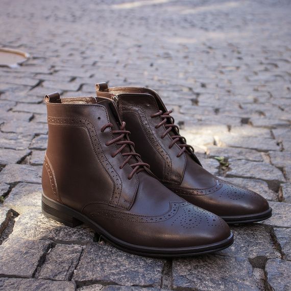 Кориневі зимові броги для чоловіків - 41 43 45 розмір стильні черевики | Зображення 2