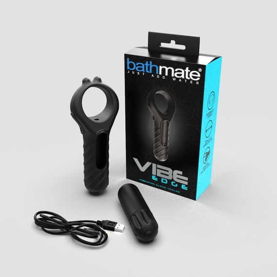 Эрекционное кольцо с вибропулей Bathmate Vibe Edge, перезаряжаемое, 10 режимов | Зображення 1