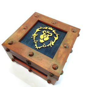 Ящик з кришкою World of Warcraft Альянс 25,5х25,5х14 см Майстерня містера Томаса Дерево Лак