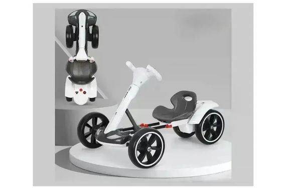Дитячий електромобіль GO KART F1 з пультом і Bluetooth 390 Вт білий • Дитячий електрокарт GO KART F1 на акумуляторі з пультом керування | Зображення 4