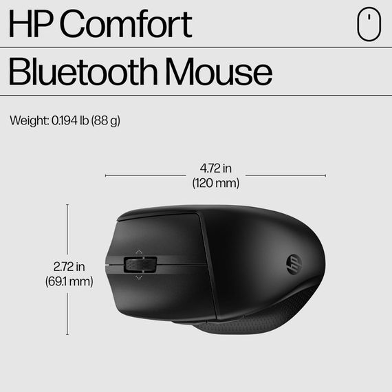 Мишка HP 480 Comfort Bluetooth Black (8T6M3AA) | Зображення 5