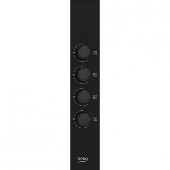 Варильна поверхня газова Beko HIGG64123SB - 60см/4 конфорки/емаль/газ-контроль/чорний (HIGG64123SB) | Зображення 2