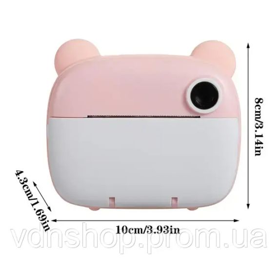 Рожевий Дитяча цифрова фотокамера миттєвого друку з термопринтером M&A-2000