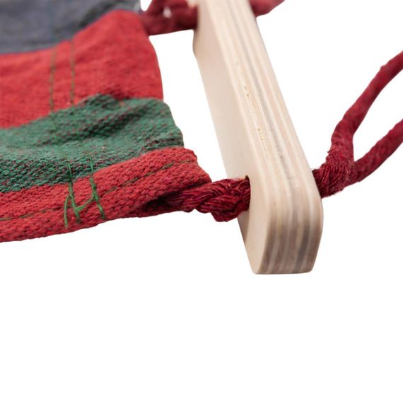 Гамак туристичний підвісний тканинний 174х80 см з планкою Червоний SJ-0010-2R | Зображення 3