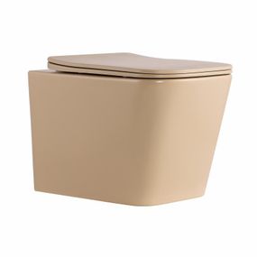 Унитаз подвесной Tern Ultra Quiet 490×365×325 мм, Beige, с сиденьем Slim Duroplast / Soft-close / Quick Release QT17332303ASSB