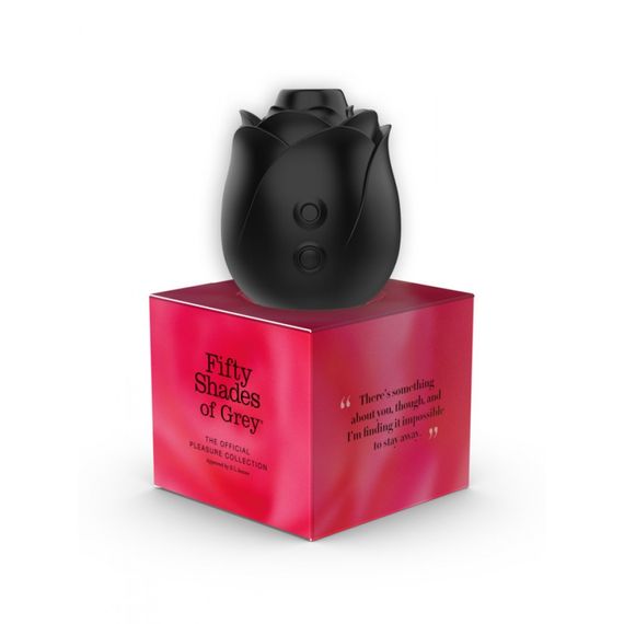 Клиторальный стимулятор в форме розы Fifty Shades of Grey Rose Clitoral Suction черного цвета sexstyle