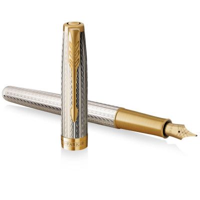 Ручка перьевая Parker SONNET 17 Silver Mistral GT  FP18 F (88 611) | Зображення 1
