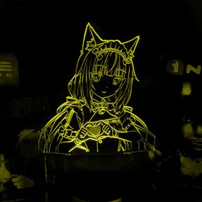 Акриловый светильник-ночник Nekopara желтый tty-n001888