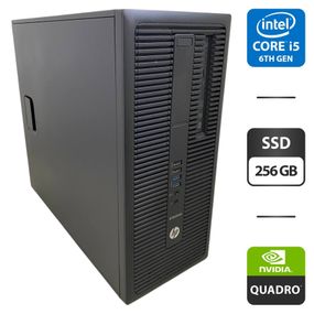 Компьютер HP EliteDesk 800 G2 Tower / Intel Core i5-6500 (4 ядра по 3.2 - 3.6 GHz) / 16 GB DDR4 / 256 GB SSD / nVidia Quadro K1200, 4 GB GDDR5, 128-bit / DVD-ROM б/у