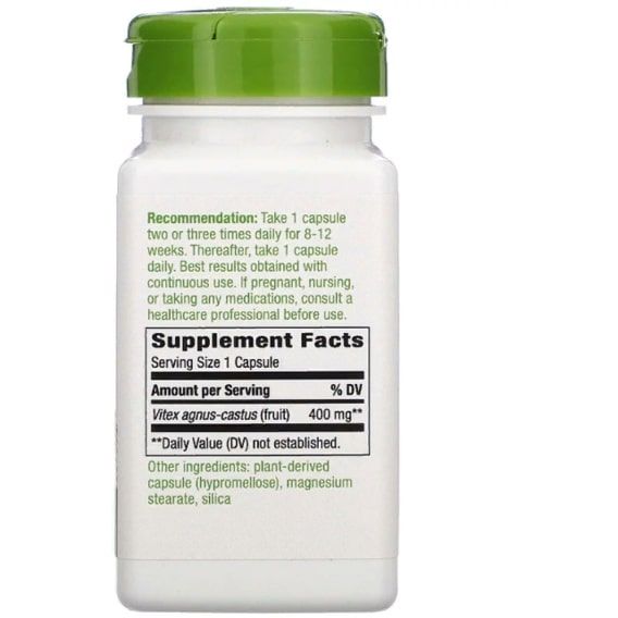 Вітекс Nature's Way Vitex Fruit 400 mg 100 Veg Caps NWY-11750 | Зображення 1