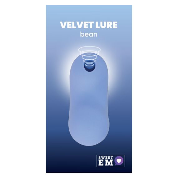 Вакуумний стимулятор клітора Sweet Em Bean з вібрацією, блакитний, 9 х 5,9 см Sex Aura