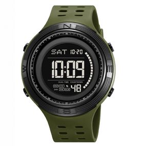 Наручний годинник Skmei 2708AG Army Green мілітарі дизайн та водонепроникний корпус