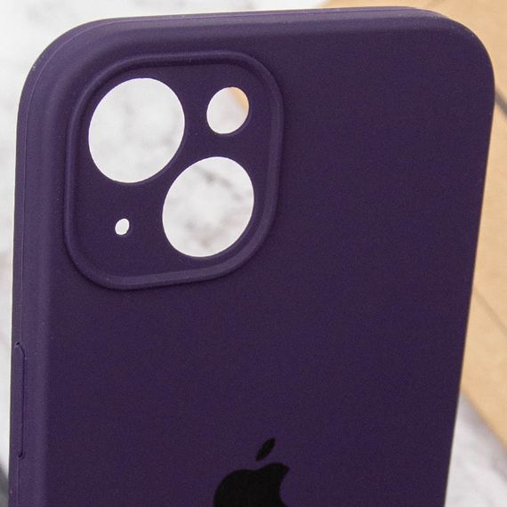 Чехол Silicone Case Full Camera Protective (AA) для Apple iPhone 14 (6.1") Фиолетовый / Elderberry | Зображення 5