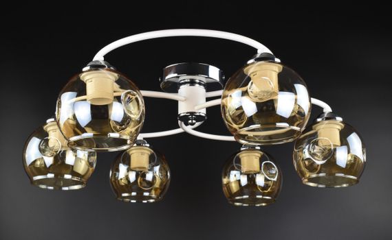 Люстра стельова на 6 лампочок 26175 Білий 20х70х70 см.