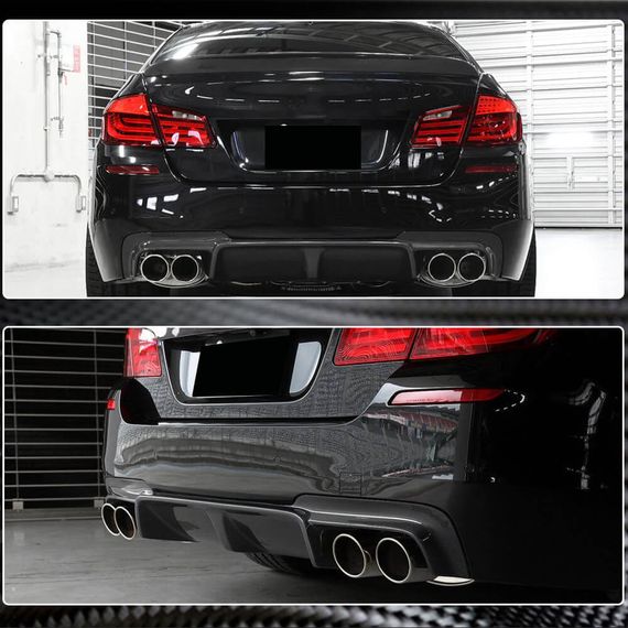 Дифузор заднього бампера V4 (для F10 M5, Карбон) для BMW 5 серія F-10/11/07 2010-2016 рр | Зображення 3