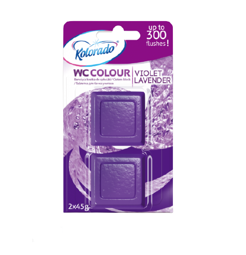 Таблетка для бачка унітазу WC Colour Лаванда фіолетовий 2шт KOLORADO