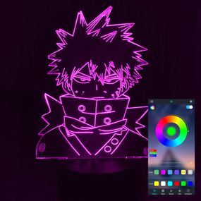 Акриловий світильник-нічник керування з телефона Кацукі Бакуго (Katsuki Bakugou) tty-n000591