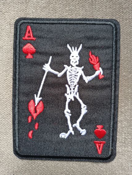 Шеврон Туз піковий на липучці | Зображення 1