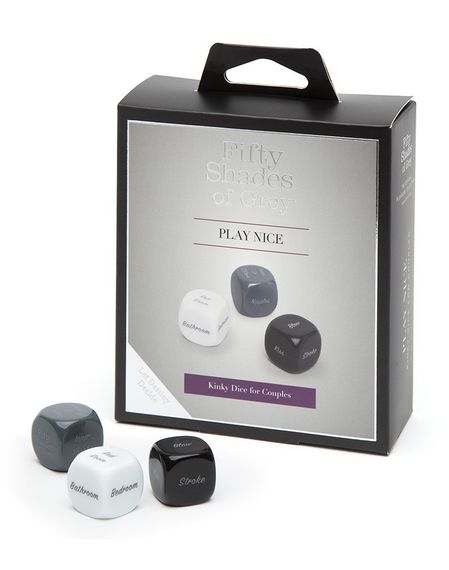 Еротична гра для пари, кубики для прелюдії Fifty Shades of Grey Play Nice Role Play — 3 кубики з ABS | Зображення 3