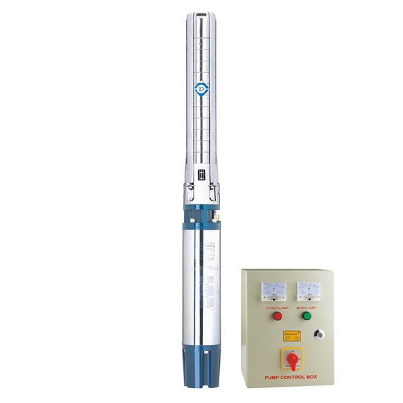 Насос відцентровий свердловинний DONGYIN 8SP95-7 380В 30кВт H 149(90)м Q 2000(1500)л/хв Ø203мм колеса нерж сталь+пульт (з 3х ЧАСТИН) (7778283)