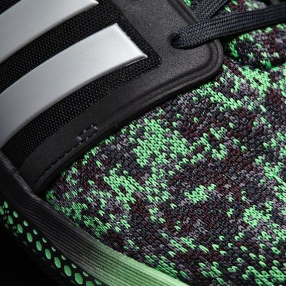 Кроссовки мужские adidas Solar rnr Boost AQ1915 (черные c зеленым, беговые, тканевый верх, бренд адидас) 44⅔ (UK 10 / US 10.5 - стелька 28.5 см) | Зображення 5