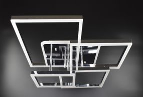 Люстра світлодіодна стельова LED світильник для квартири на стелю лед з пультом 26185 Хром 17х56х71 см.