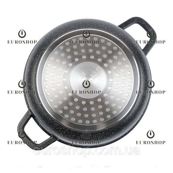 Казан каструля Edenberg EB-8117 3,6 л, 22 см, мармурове покриття, індукційне дно, кришка, казан круглий | Зображення 4