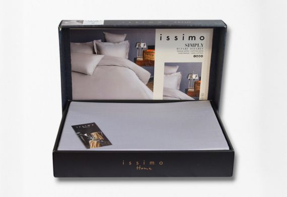 Комплект постільної білизни Issimo Simply Satin 200х220 см Ice Grey | Зображення 4