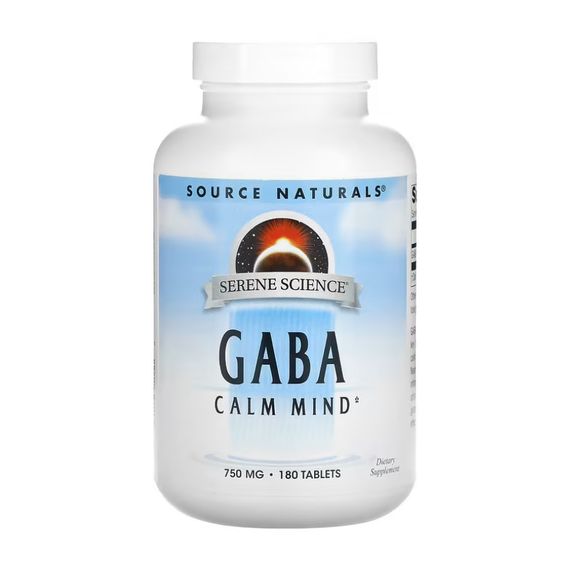 ГАМК (Гамма-аминомасляная кислота) Source Naturals Serene Science® GABA 750 mg - 180 tabs