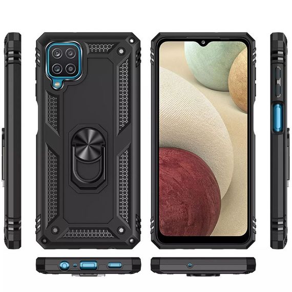 Противоударный чехол Serge Ring магнитный держатель (Ударопрочный) для Samsung Galaxy A12/M12 | Зображення 1