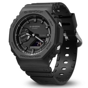 Чорний полімерний чоловічий наручний годинник Casio G-Shock GA-2100-1A1ER з полімерним ремінцем