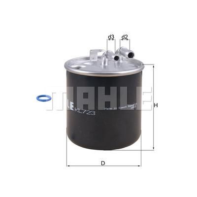 Фильтр топливный Mahle KL723D