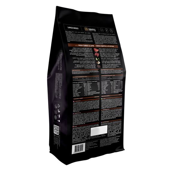 Корм сухий Savory Large Breeds rich in Fresh Turkey and Lamb для дорослих собак великих порід від 25 кг зі свіжим ягням та і | Зображення 2
