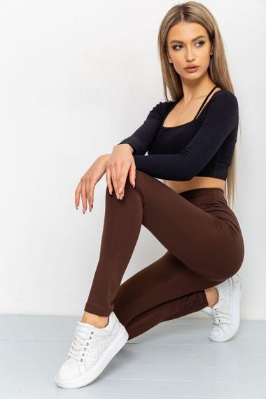 Лосины женские из бифлекса  цвет шоколадный 220R002