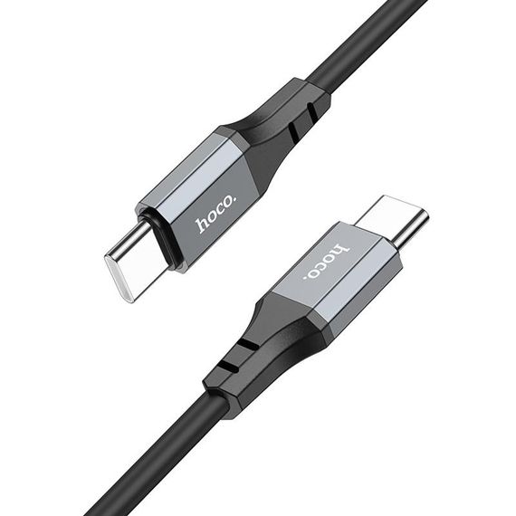 Дата кабель Hoco X86 Spear Type-C to Type-C 60W (1m) Black | Зображення 2