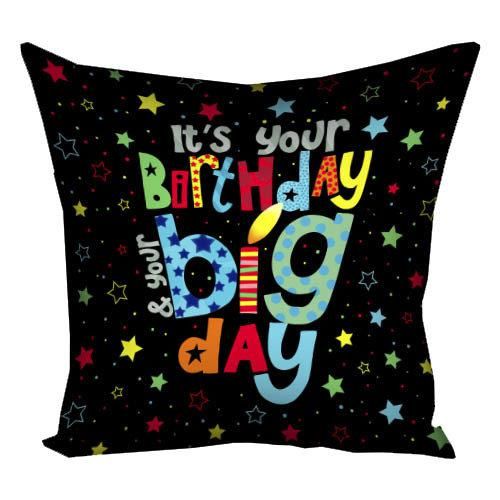 Подушка габардинова з принтом It's your Birthday 30x30 (3P_18M001)