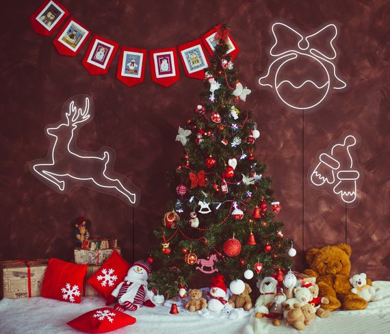 Неоновий світильник Ялинкова іграшка 330х320 acr-n000013 | Зображення 2