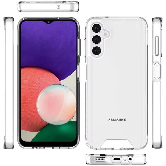 Чехол TPU Space Case transparent для Samsung Galaxy A14 4G/5G Прозрачный | Зображення 4