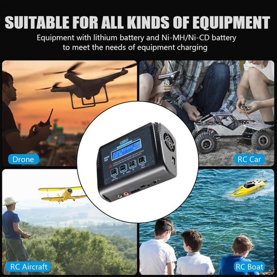 LiPo зарядний пристрій С150 150W 10A AC/DC з балансуванням та підтримкою Li-ion/LiFe/NiMH/NiCd/LiHV/Pb акумуляторів BMS контролер | Зображення 2