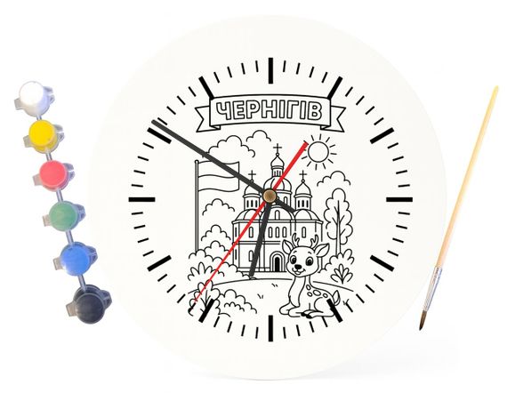 Дитячий набір для творчості годинник розмальовка Чернігів 30 см (Г0143) | Зображення 3