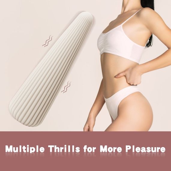 Вибратор-конус рельефный Sweet Em, 10 режимов, бежевый, 12.8 х 3.8 см Sex Aura | Зображення 7